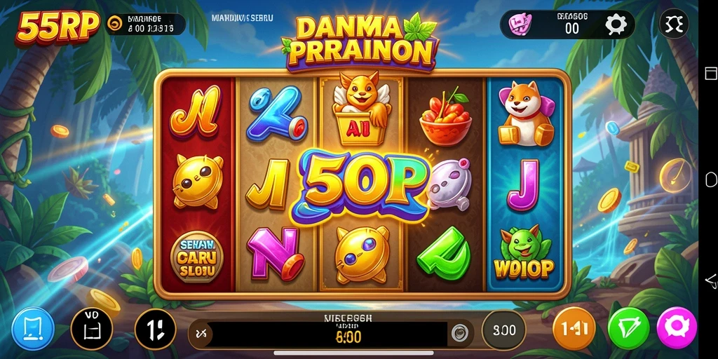 Tampilan gameplay menarik dari permainan Slot 55RP