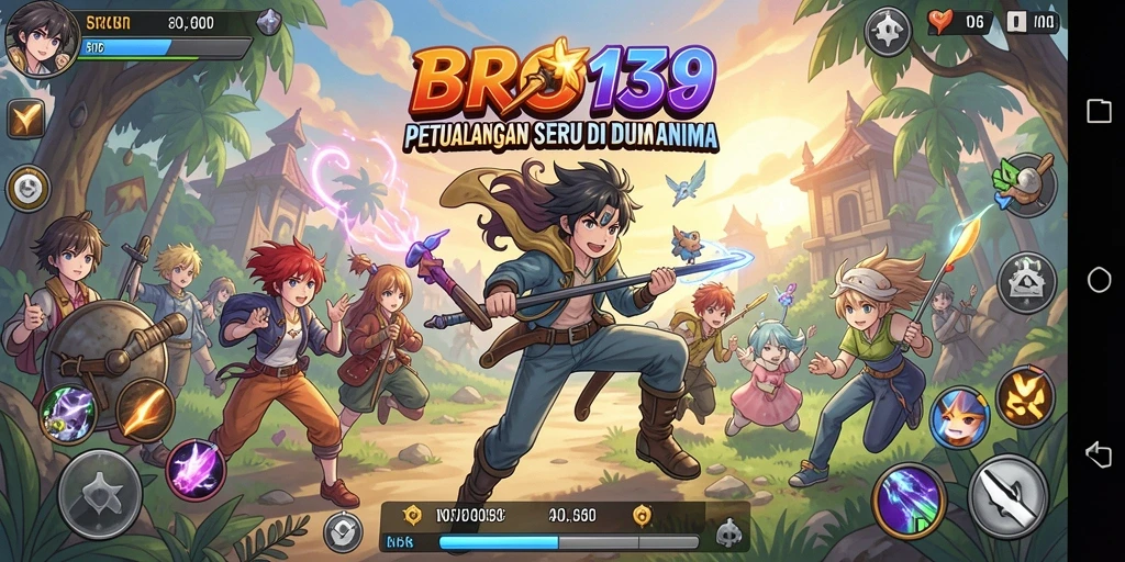 Tampilan gameplay BRO138 dengan karakter anime yang menarik.