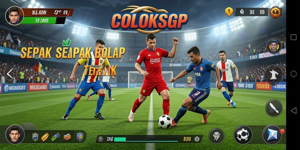 Tampilan gameplay seru dari COLOKSGP dengan aksi sepak bola yang menegangkan.