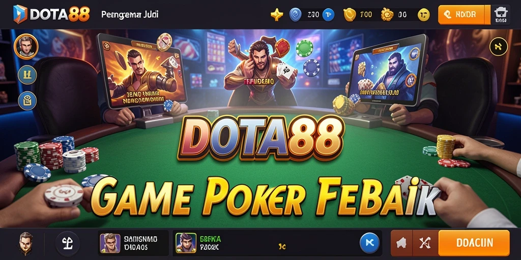 Tampilan gameplay poker yang mendebarkan di DOTA88.
