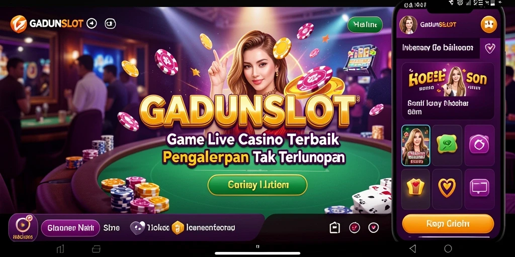 Tampilan gameplay Live Casino GADUNSLOT yang menarik dan interaktif.
