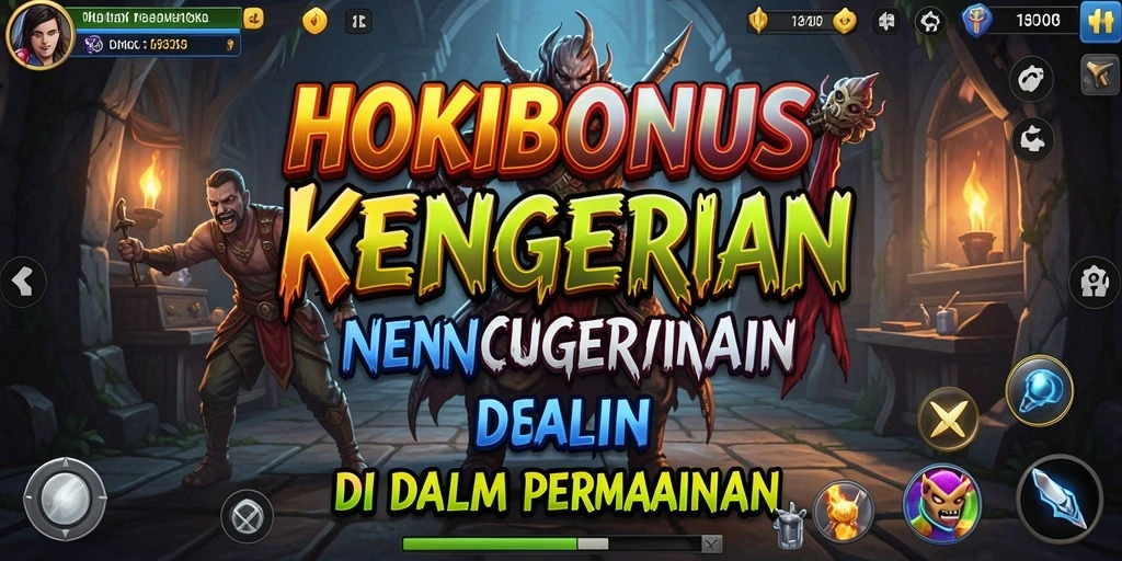 Screenshot menampilkan momen mendebarkan dalam HOKIBONUS dengan suasana yang menyeramkan.