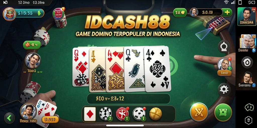 Screenshot gameplay Domino yang seru dari IDCASH88.
