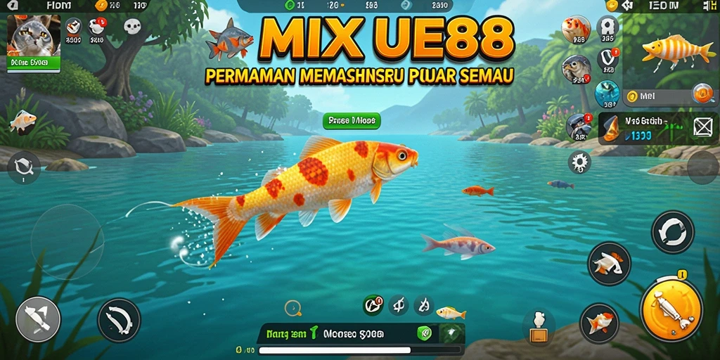 Tampilan gameplay memancing yang mendebarkan di MIXUE88.