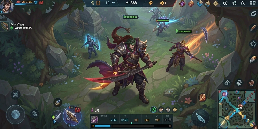 Screenshot dari gameplay seru di <strong>MLBB8</strong>, menunjukkan pertarungan epik di dunia MMORPG.