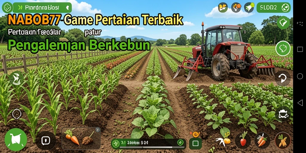 Tangkapan layar menampilkan petualangan pertanian seru dan aktivitas bercocok tanam.