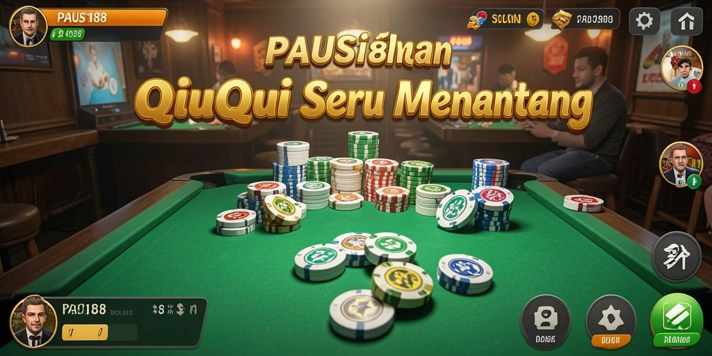 Tangkapan layar gameplay QiuQiu yang menegangkan di PAUS188.